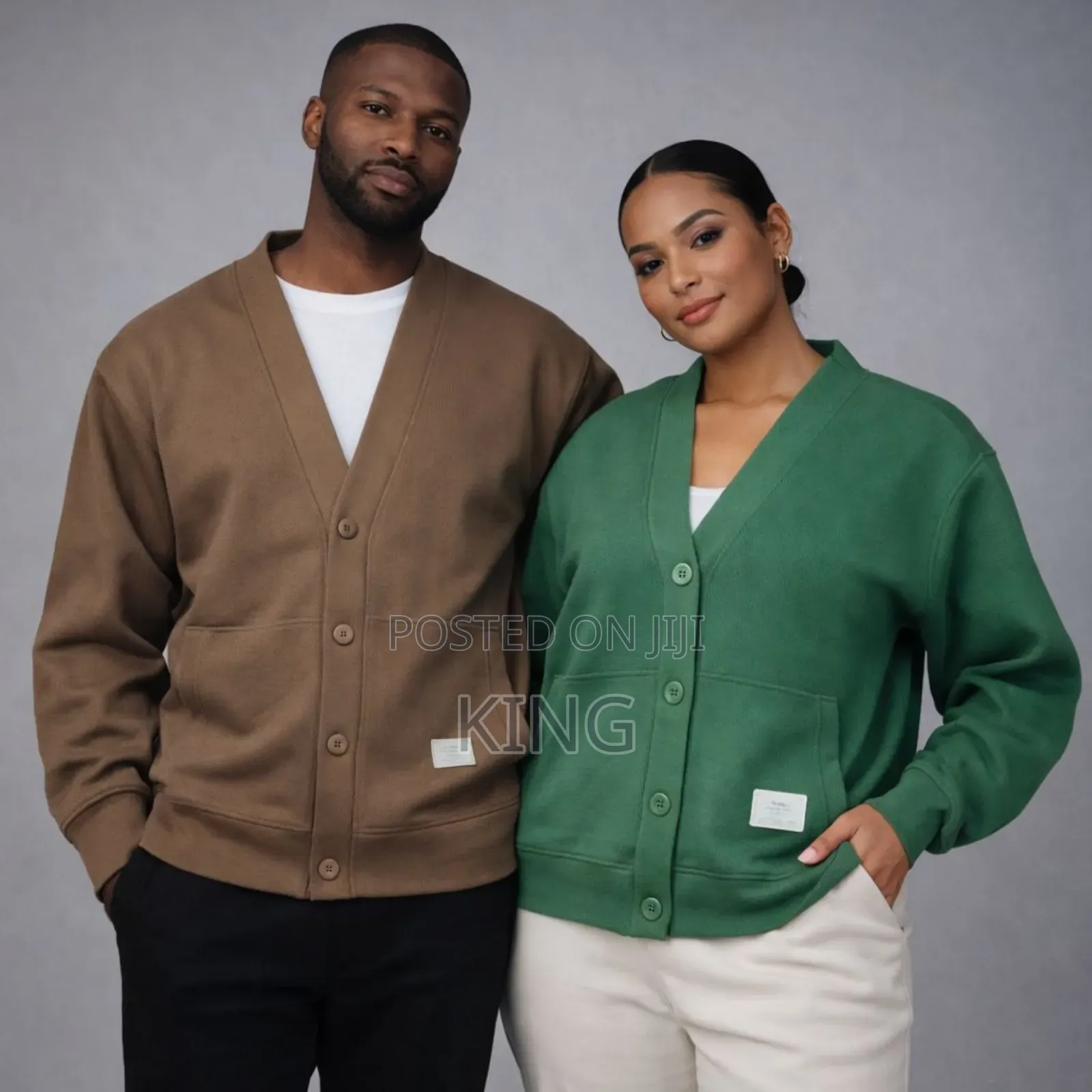Ribbed Men's/Women's Cardigan Sweater