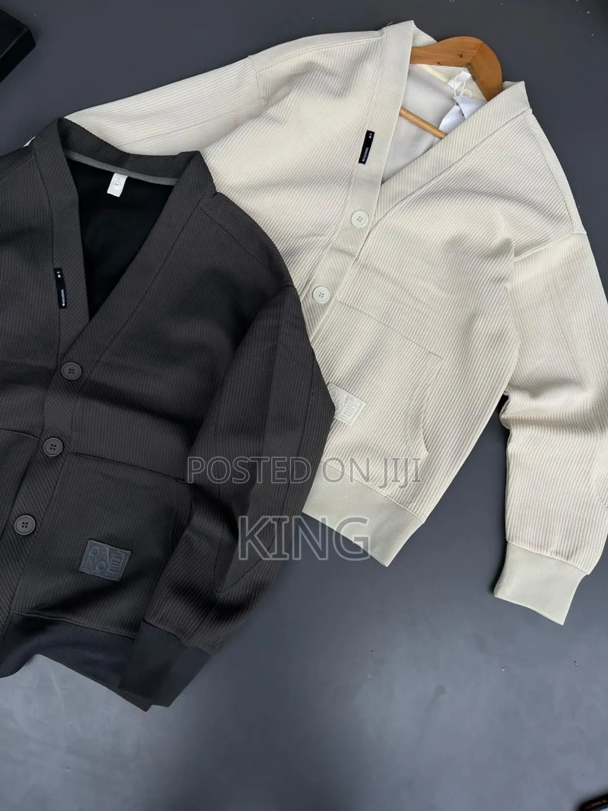Ribbed Men's/Women's Cardigan Sweater