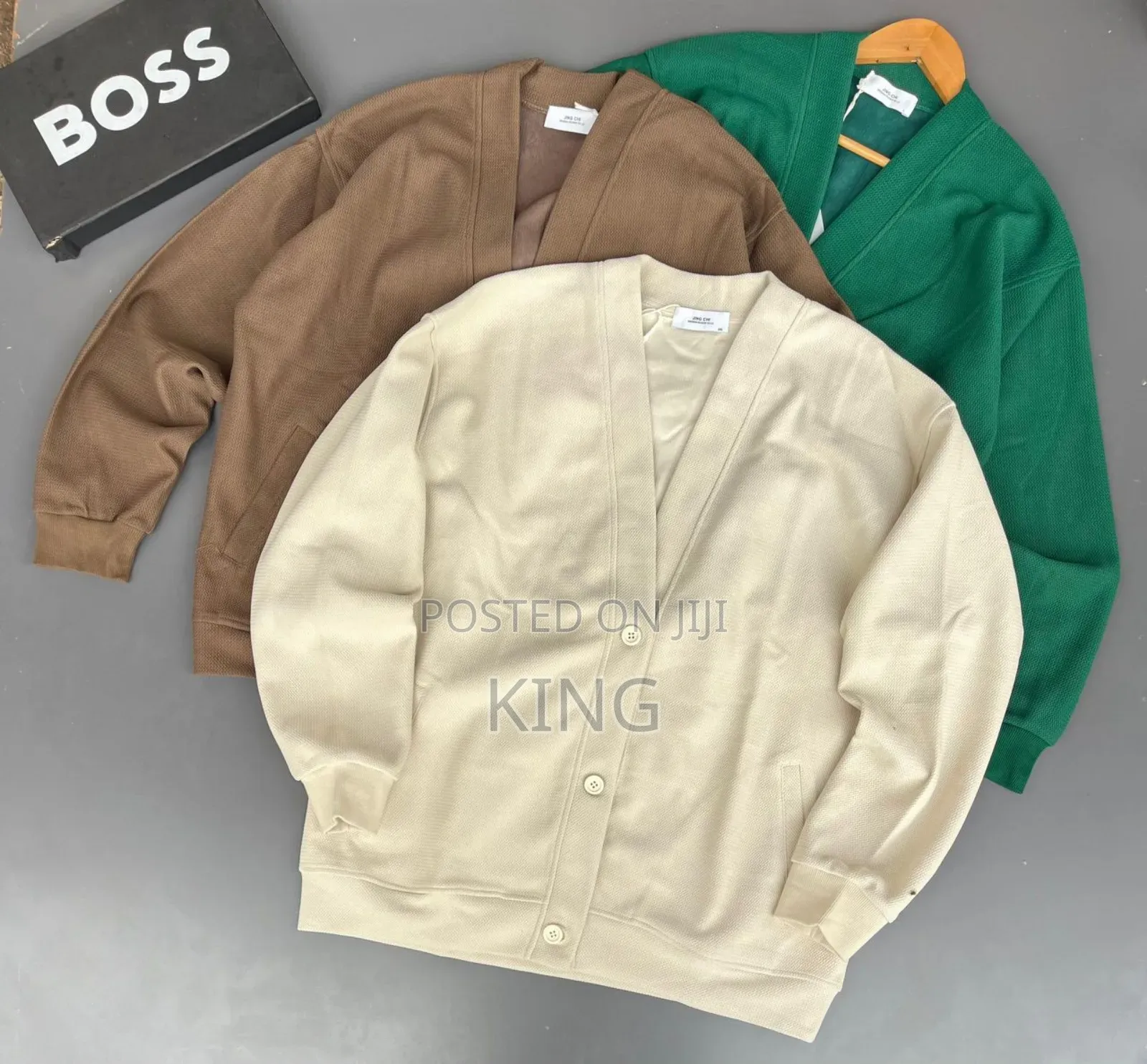 Ribbed Men's/Women's Cardigan Sweater