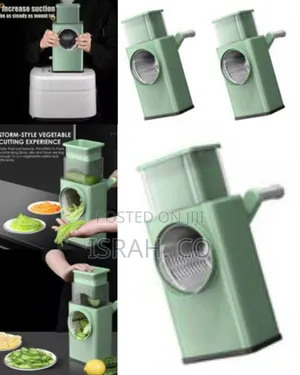 Stainless Steel Multi-Function Vegetable Slicer Cutter Rotary Grater .