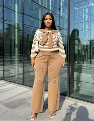 Crest Strip Top Womens Two-Piece Set
