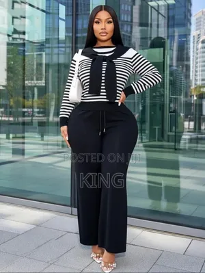 Crest Strip Top Womens Two-Piece Set
