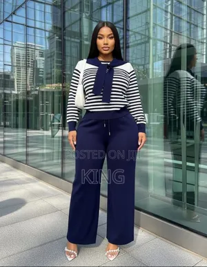 Crest Strip Top Womens Two-Piece Set