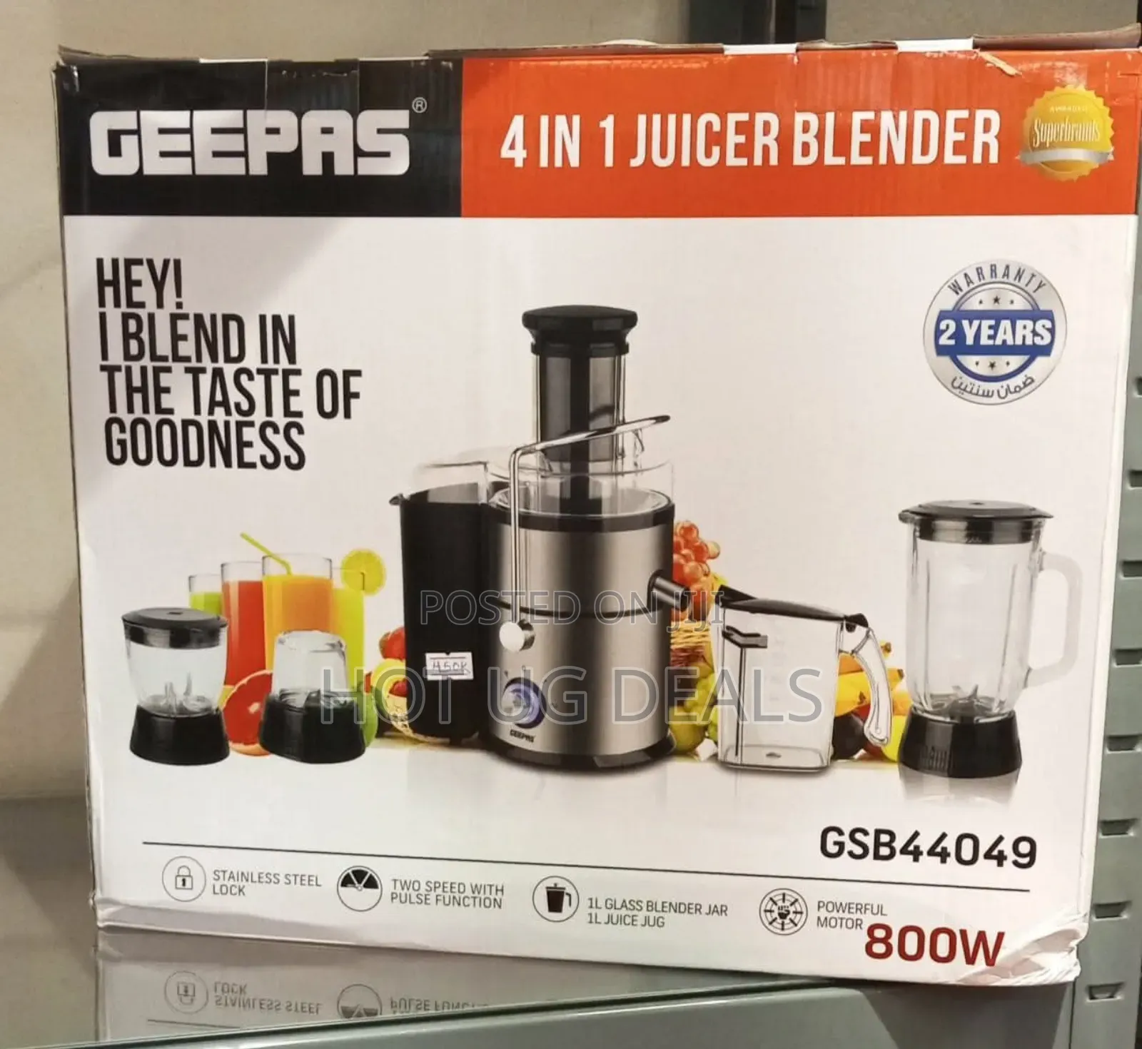 Geepas 4-in-1 Blender And Juice Extractor (Model Gsb44016)