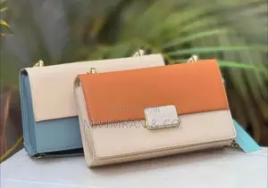 Two-Tone Chain Shoulder Bag.