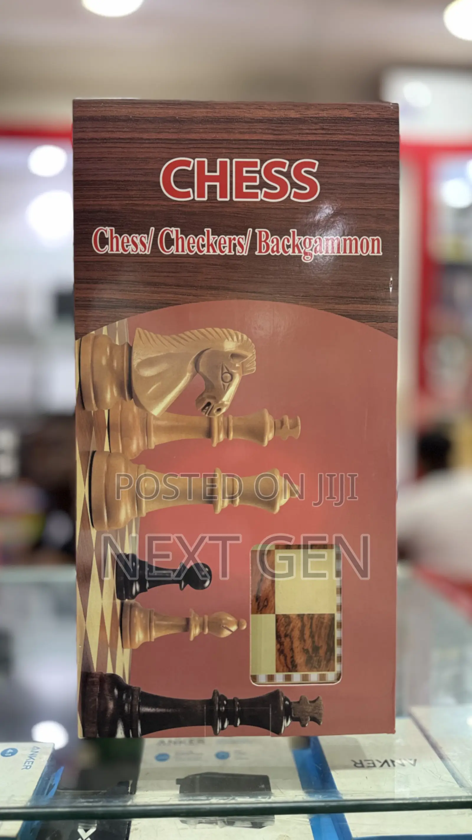 3-in-1 Game Set Including Chess, Checkers, and Backgammon Big