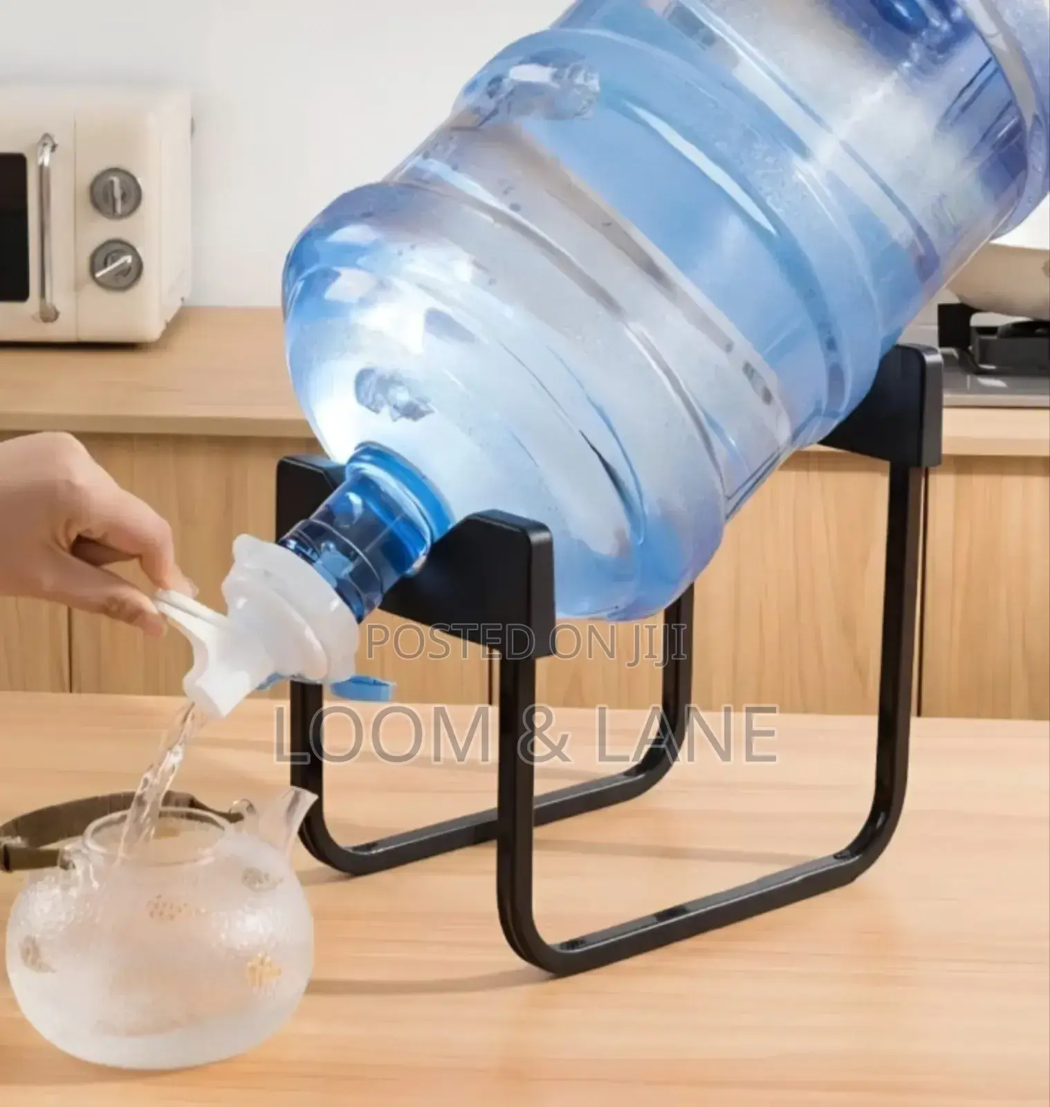 Metallic Water Bottle Rack and Tap
