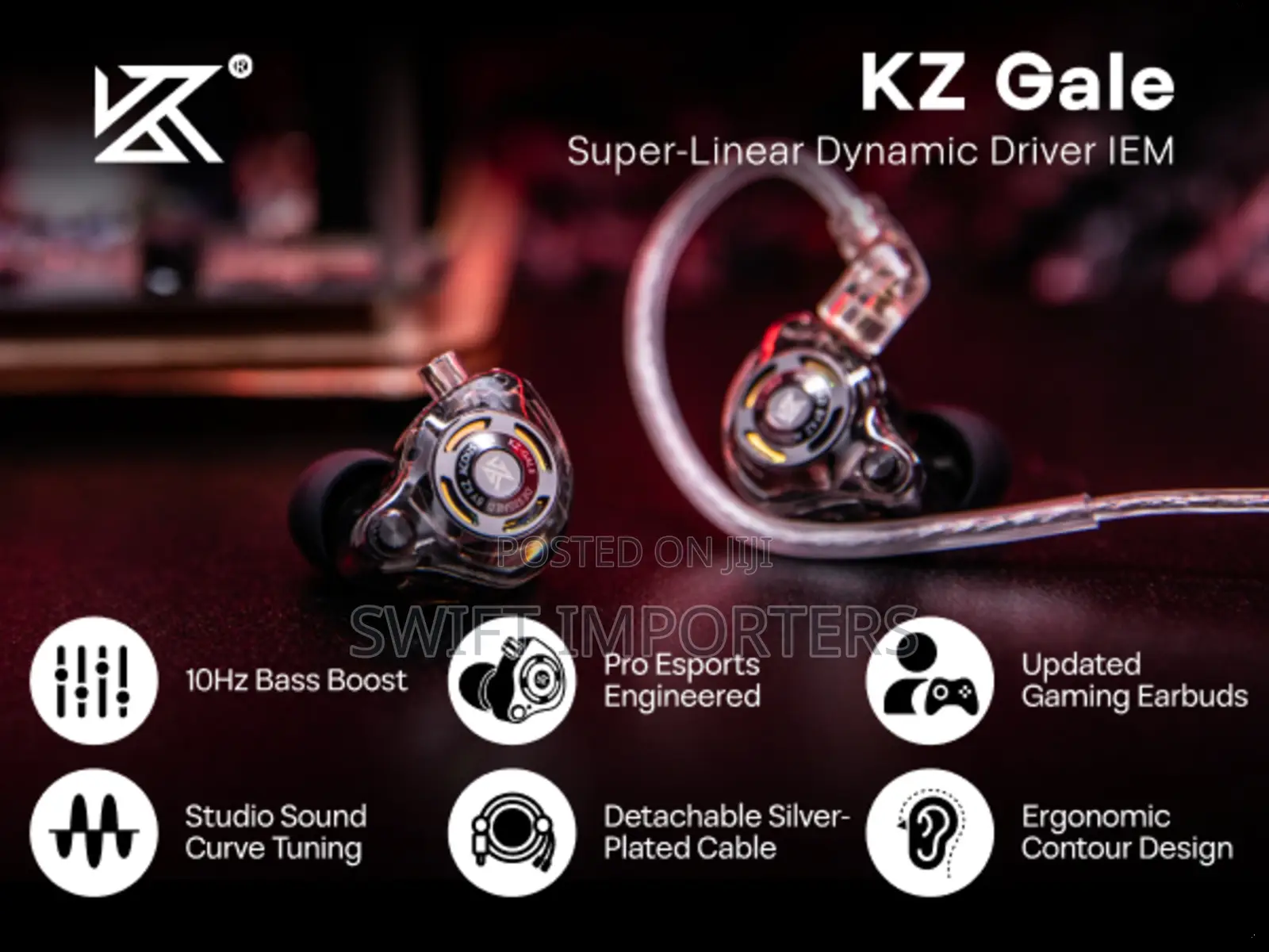 Kz Gale Inears Iems in Ear Monitors Stage Monitors Gaming Earphones