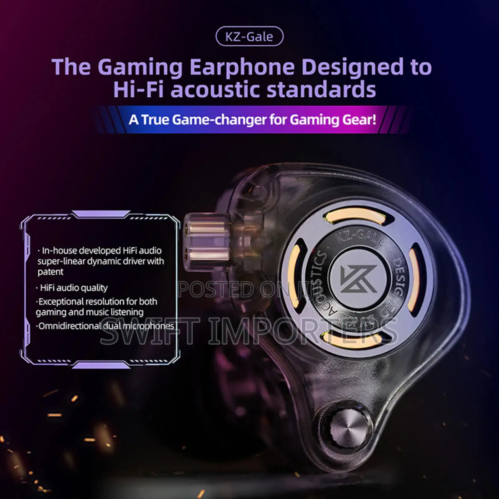 Kz Gale Inears Iems in Ear Monitors Stage Monitors Gaming Earphones