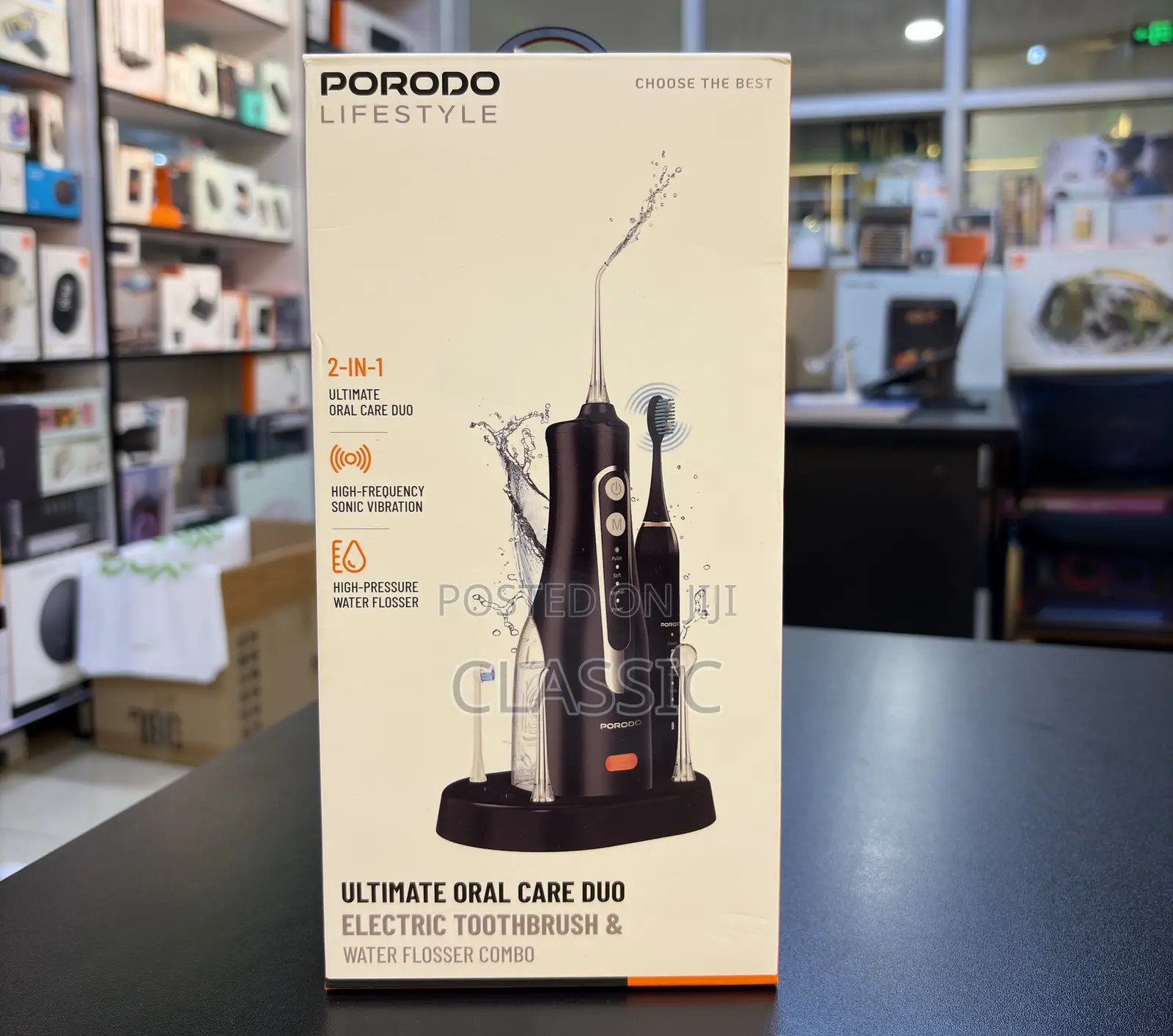 Porodo Lifestyle Ultimate Oral Care Duo – Electric Toothbrush Flosser