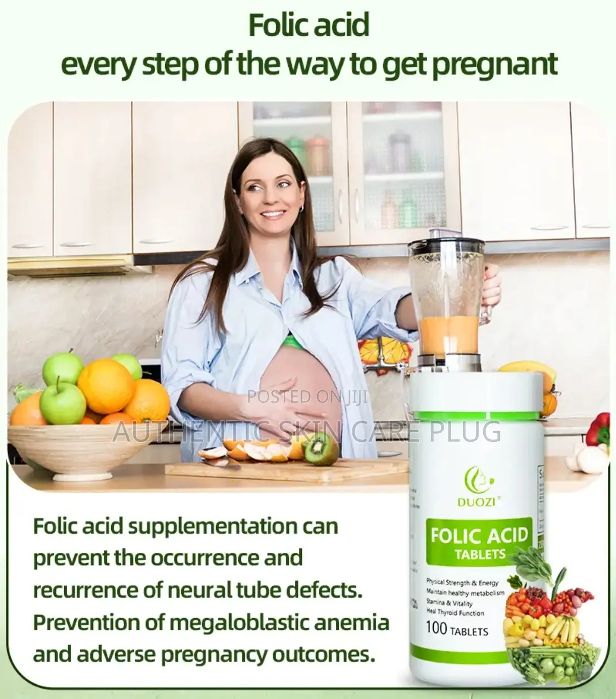 Duozi Folic Acid Tablet Dietary Prenatal,Energy, Cell Growth Tablets