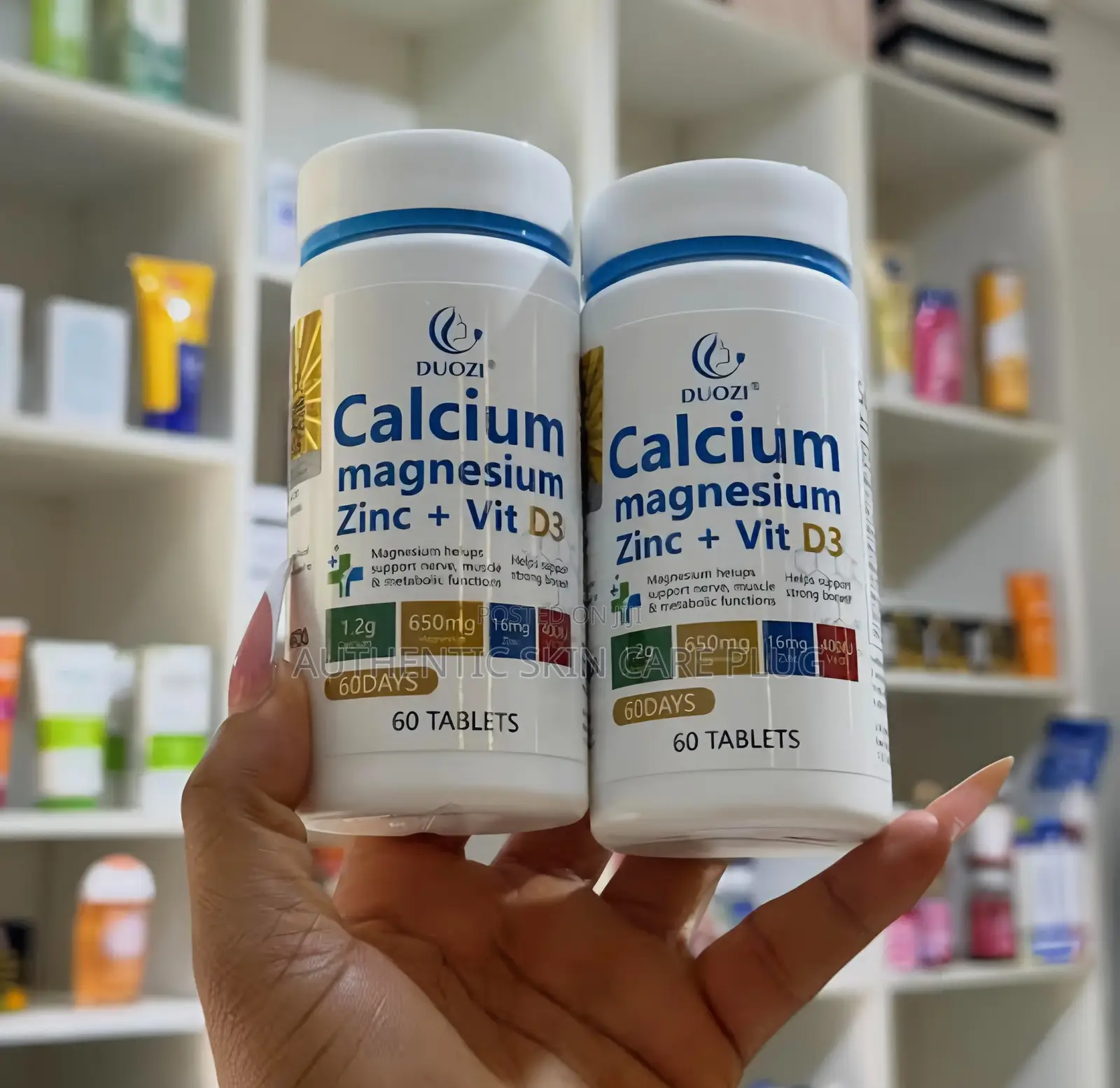 Duozi Calcium Magnesium Zinc+Vit D3 Bones,Muscle Immune Health Tablets
