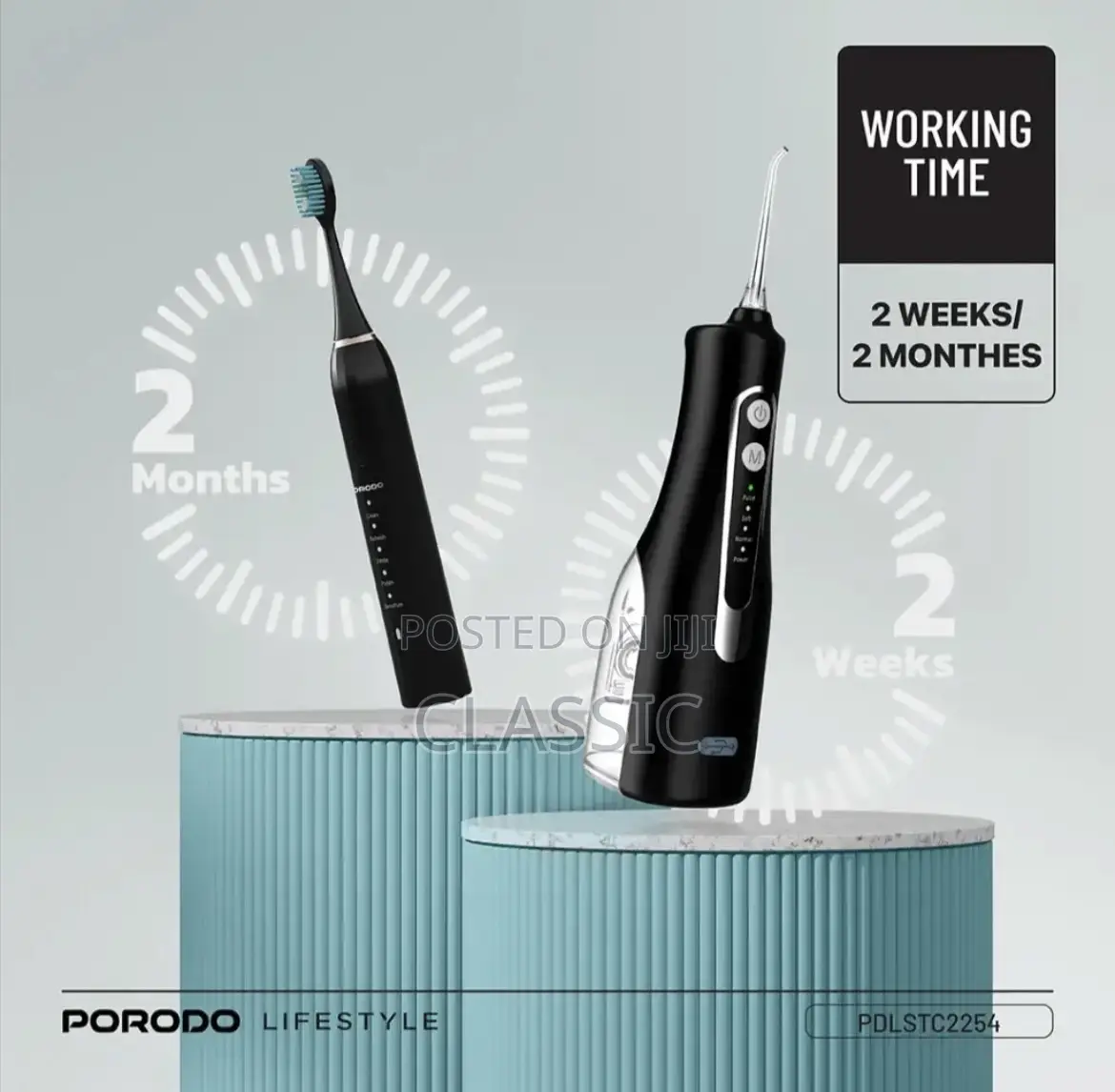 Porodo Lifestyle Ultimate Oral Care Duo – Electric Toothbrush Flosser