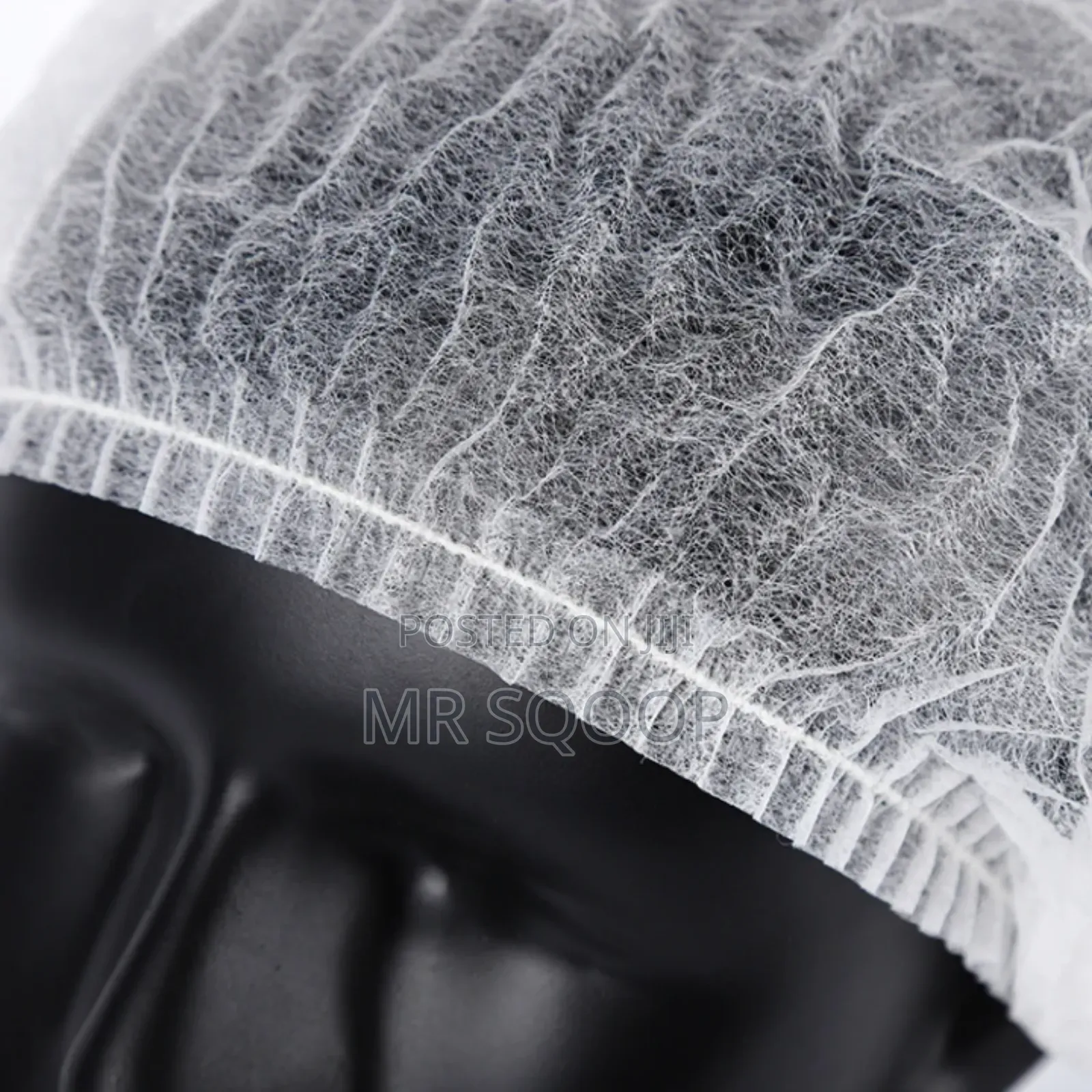 White Disposable Hair Nets 100pcs | Elastic Nylon Bouffant Caps