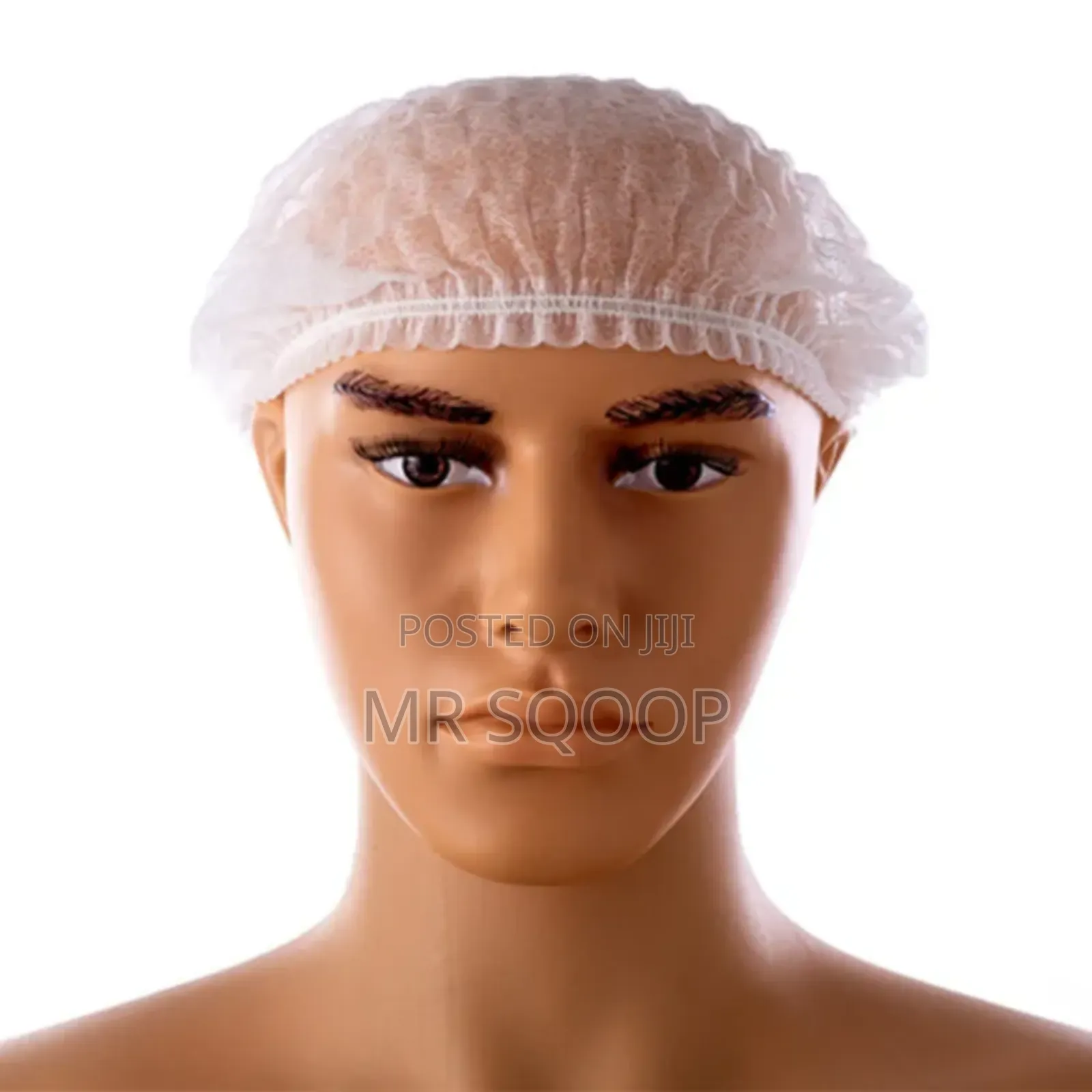 White Disposable Hair Nets 100pcs | Elastic Nylon Bouffant Caps