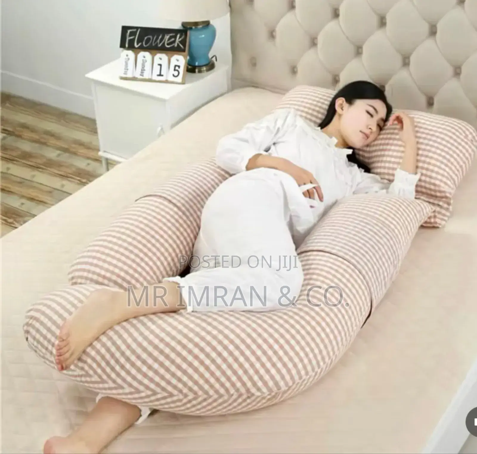 Striped G-Shaped Full Body Pregnancy Pillow