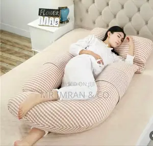 Striped G-Shaped Full Body Pregnancy Pillow