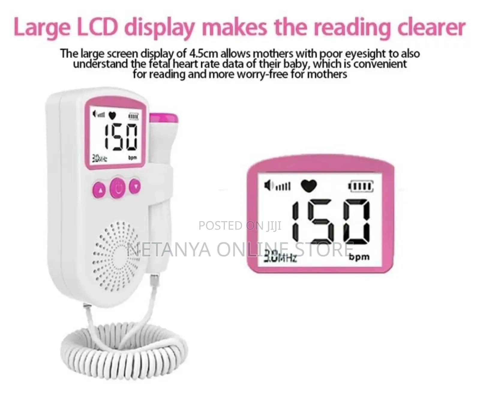 Handheld Portable Fetal Doppler(Heart Beat Monitor)