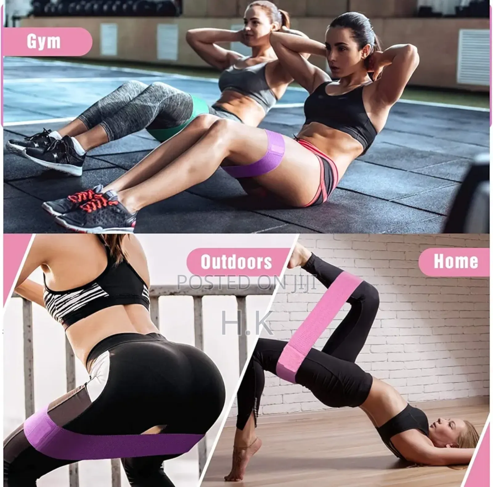 Resistance Hip Loop Bands for Legs, Butt, Thighs Glutes Exercises