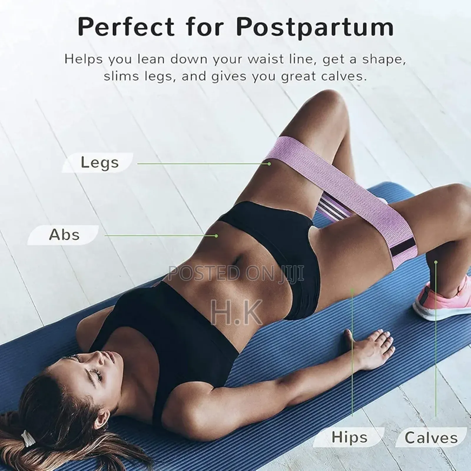 Resistance Hip Loop Bands for Legs, Butt, Thighs Glutes Exercises