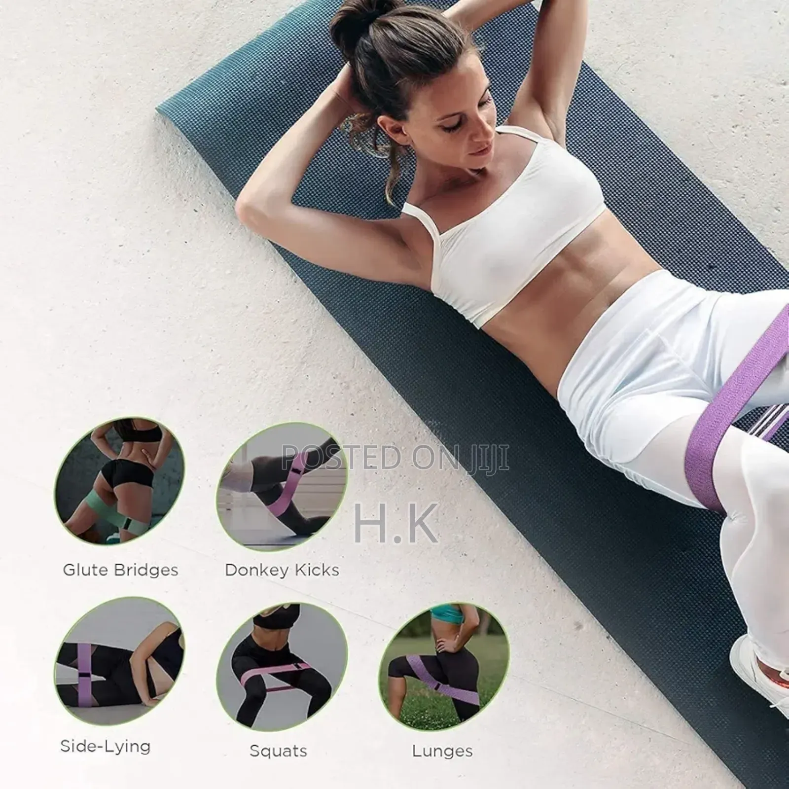 Resistance Hip Loop Bands for Legs, Butt, Thighs Glutes Exercises
