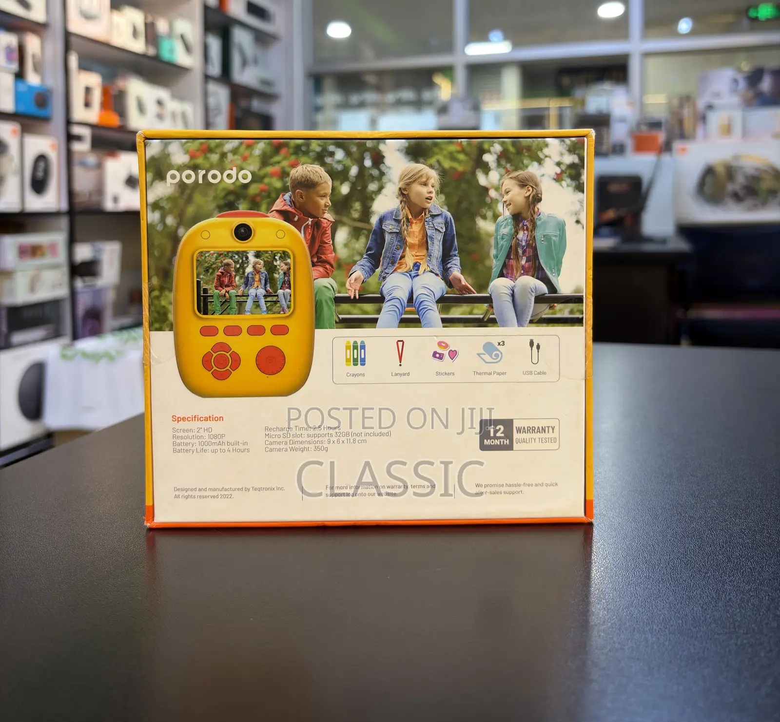 Porodo Kids Camera With Instant Printing – 1080p Hd