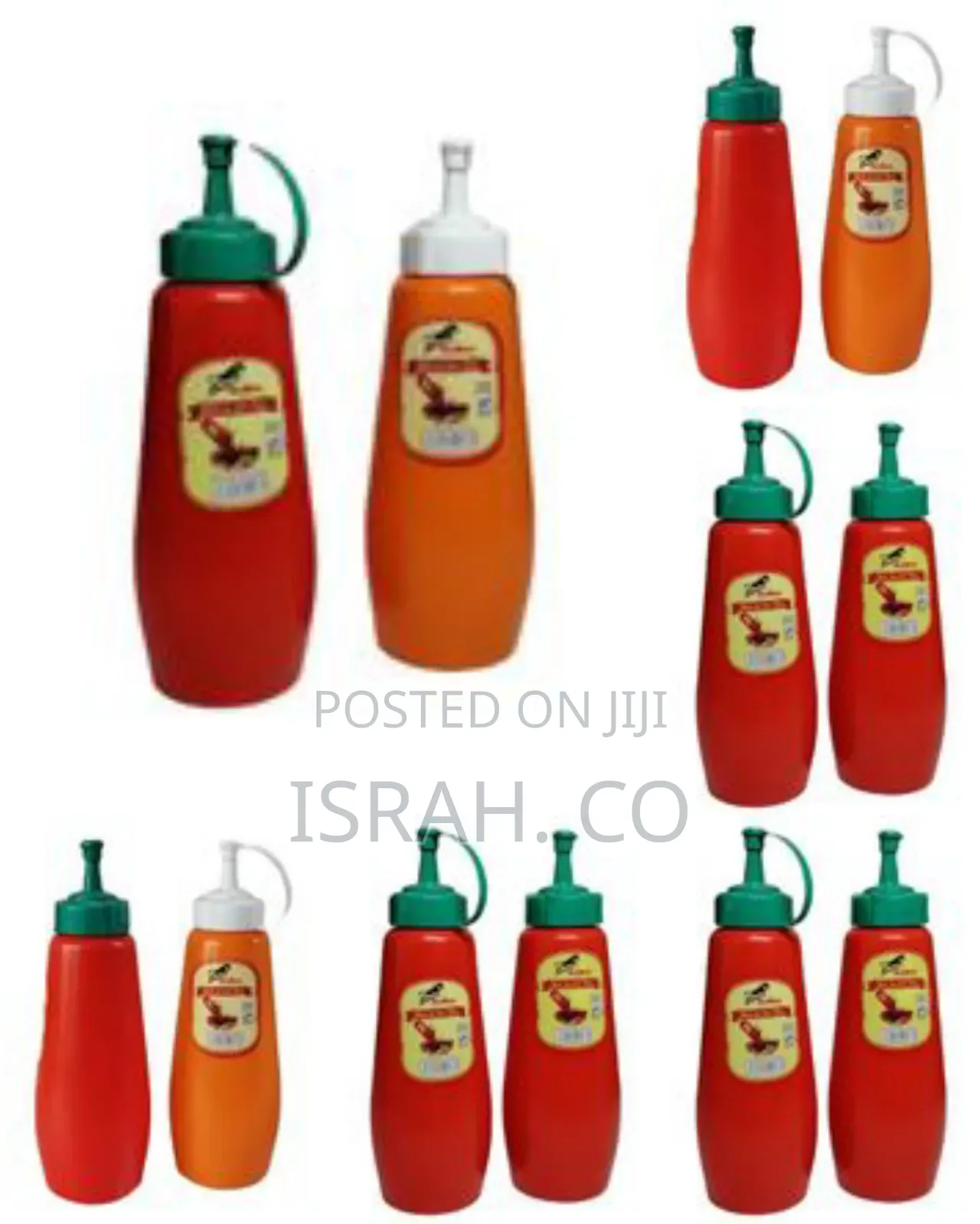 2 PCS Plastic Squeeze Dispenser Vinegar Oil Tomato Sauce Bottle
