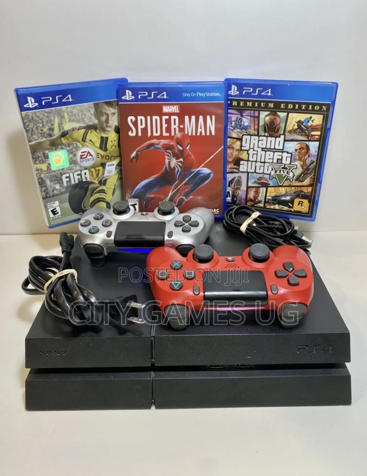 Sony Playstation 4 500gb 2 Controller 3 Games Included. Cords
