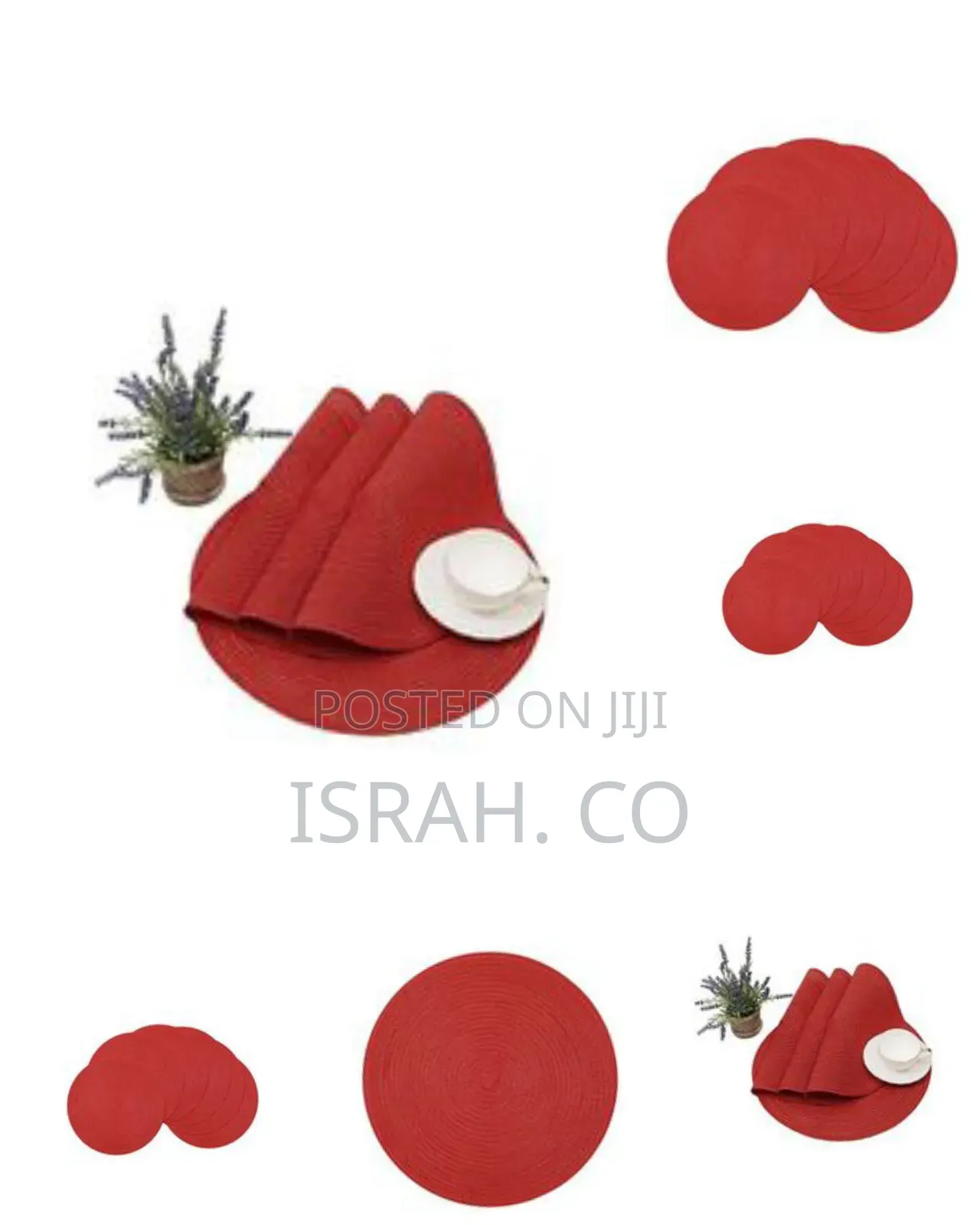 6 Round Decorative Placemats