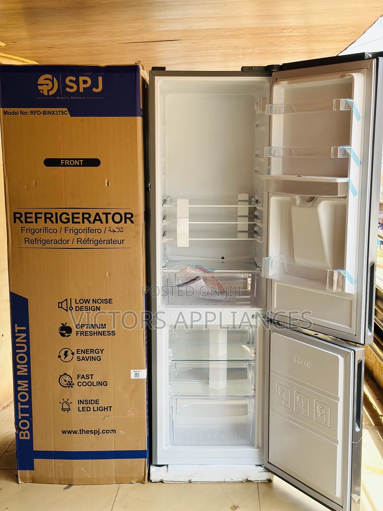 SPJ 379l Double Door Refrigerator