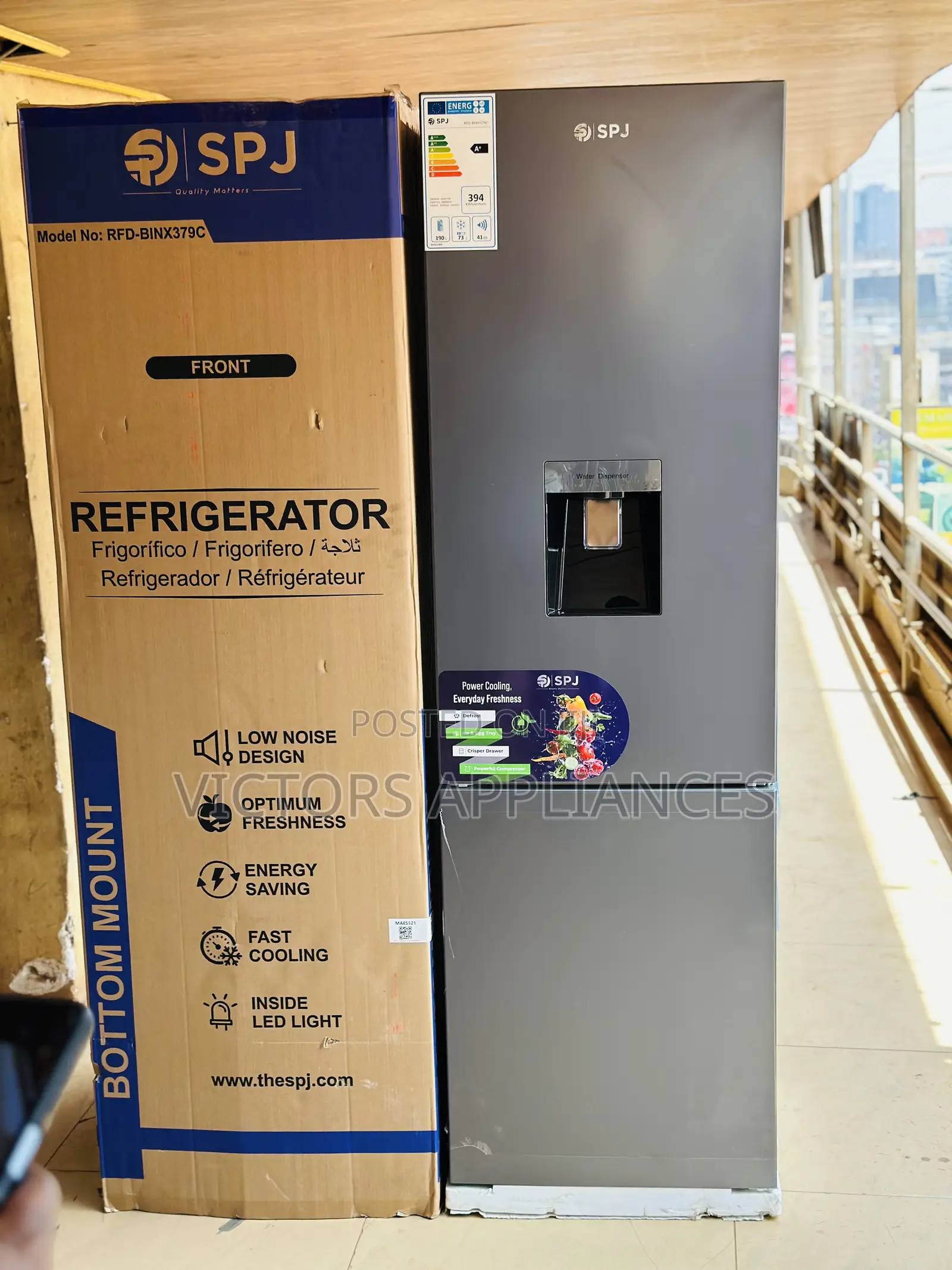 SPJ 379l Double Door Refrigerator