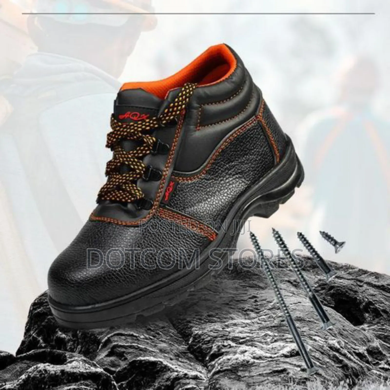 Banagat Men's Breathable Anti Smashing Anti Puncture Safety Shoes