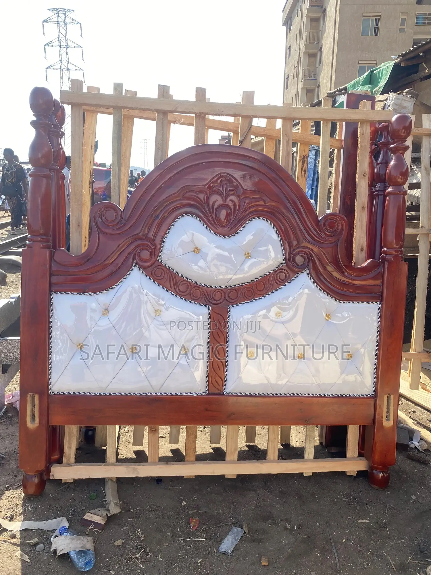 5x6 Executive Leather Bed (Single Wrap)-Workshop Price!
