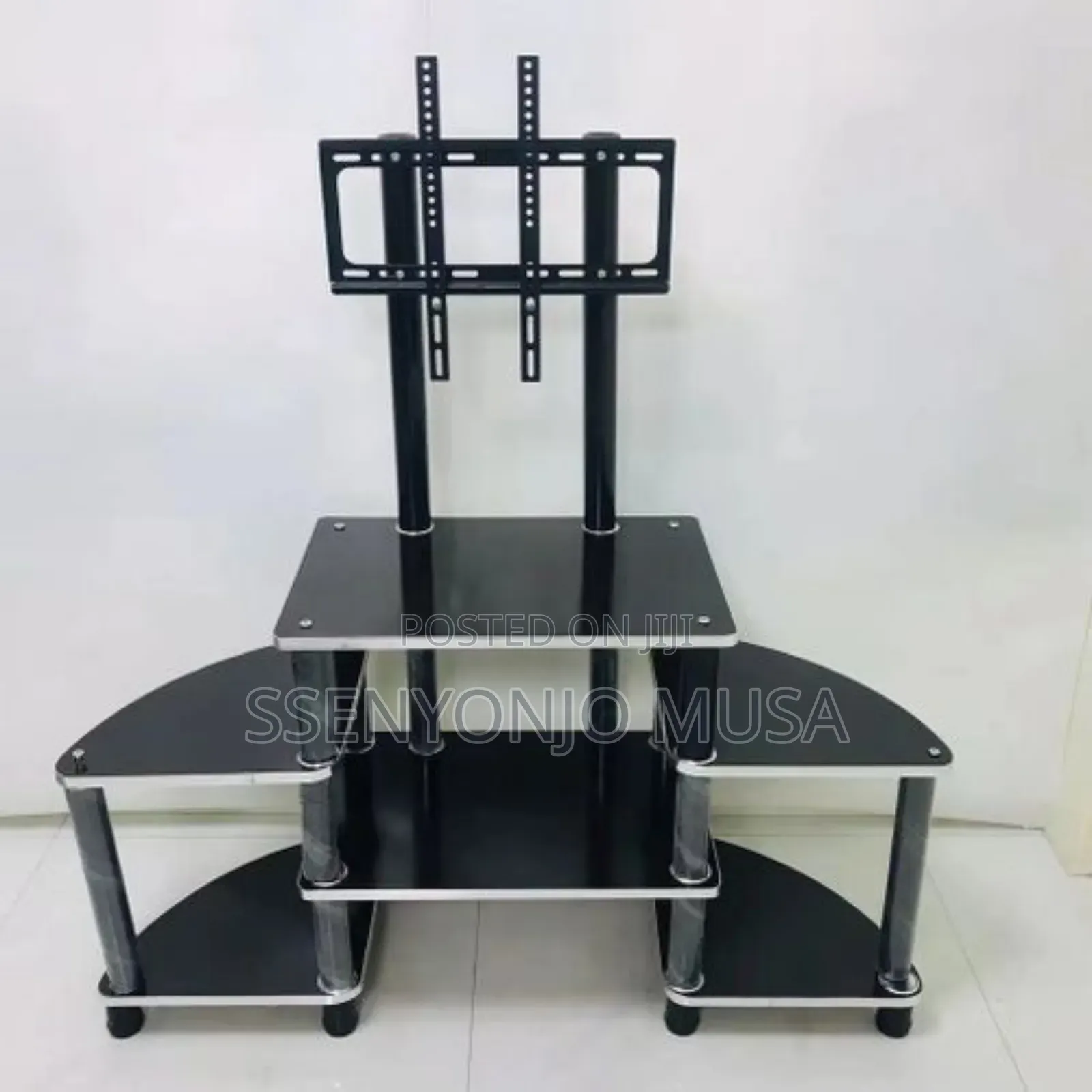 Wooden Ym Tv Stand - Black, Durable Quality (24-65 Inches)