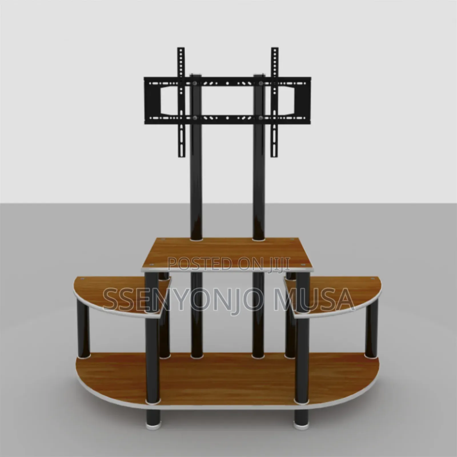 Wooden Ym Tv Stand - Black, Durable Quality (24-65 Inches)