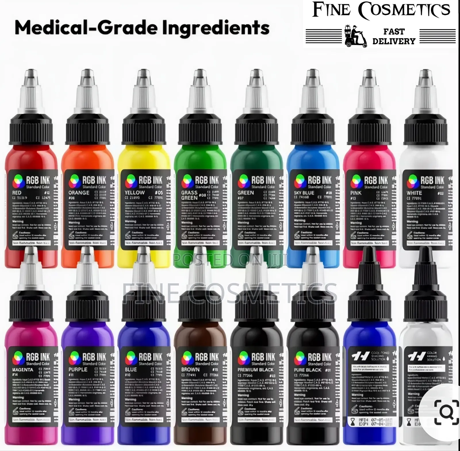 Pro Tattoo Ink RGB Series Super Pigment Quality Hawink Ink for Tattoo