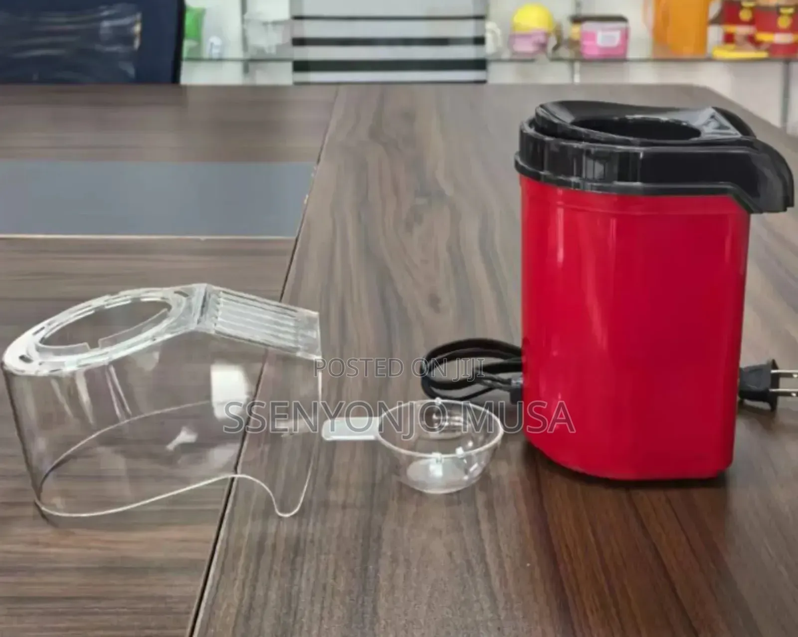 Meixi Electric Popcorn Maker - Red, Oil-Free, Quick Easy