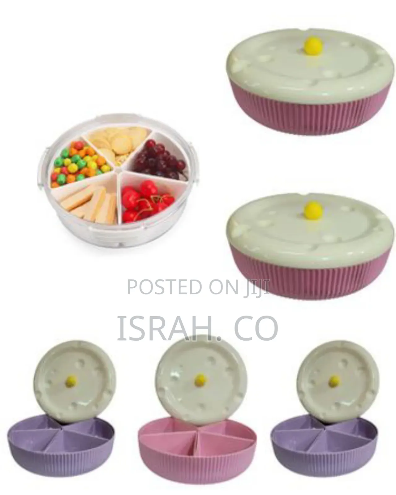 Divided Serving Tray Plate With Lid