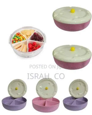 Divided Serving Tray Plate With Lid