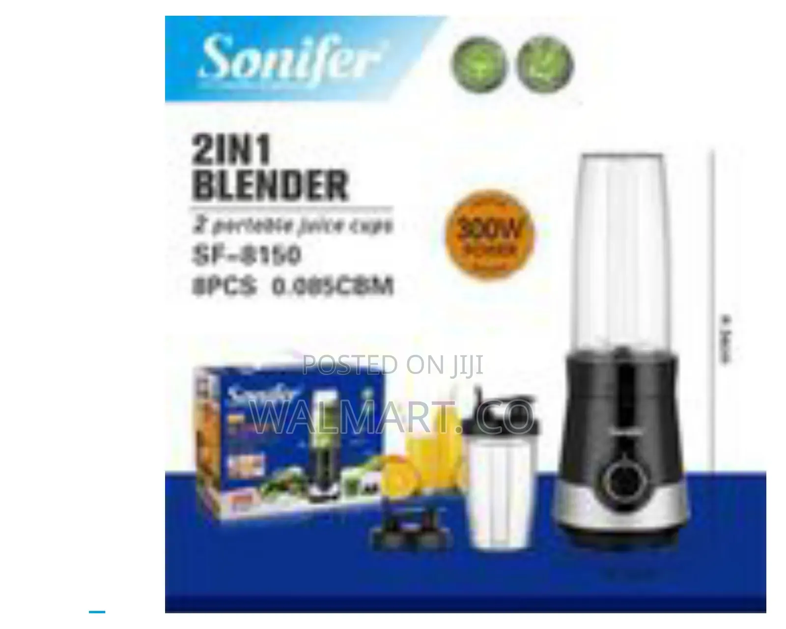 Sonifer 2 in 1 Portable Personal Blender With 2 Juice Cups 300w
