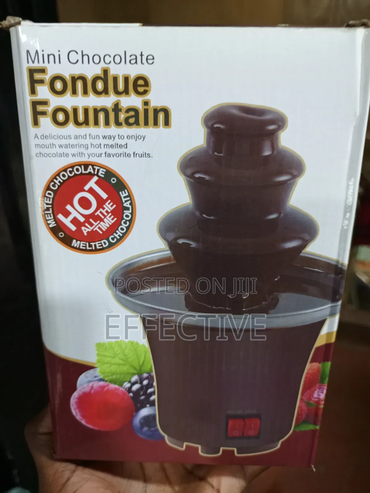 Electric 3-Tier Chocolate Fondue Fountain.