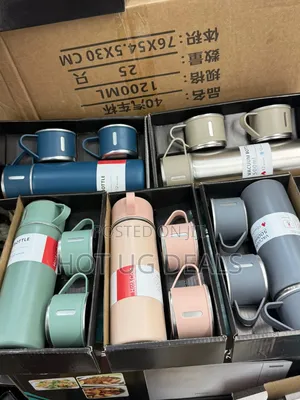 500ml 3 In 1 Thermos Bottle Set Stainless Steel Vacuum Flask Travel
