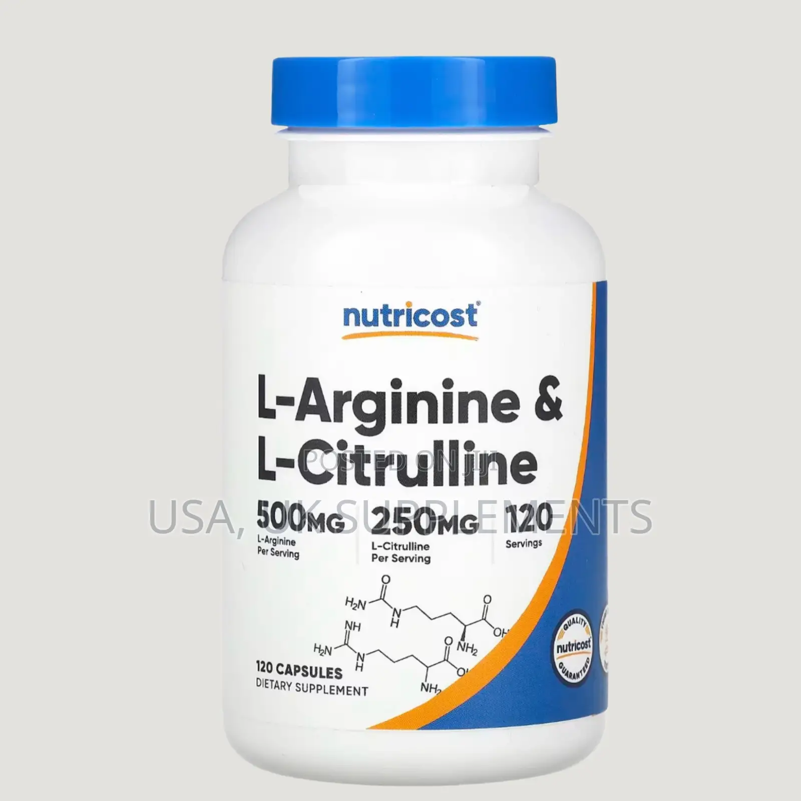 Nutricost L-Arginine L-Citrulline 120capsules