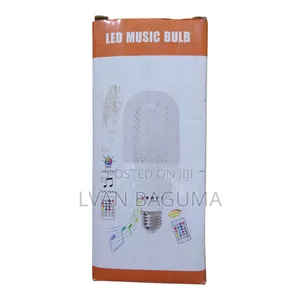 2 in 1 Bluetooth Music Led Light Bulb - Remote Control, RGB Lights