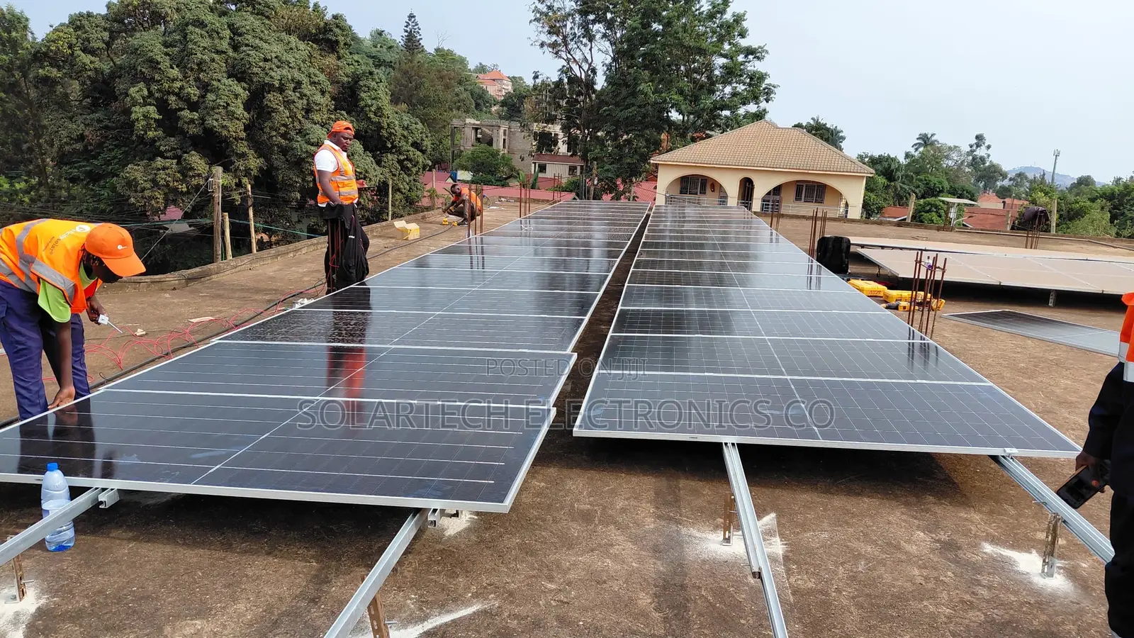 25kwh Solar Solution With 24x620w Panels 16kva Hybrid Inverter Setup