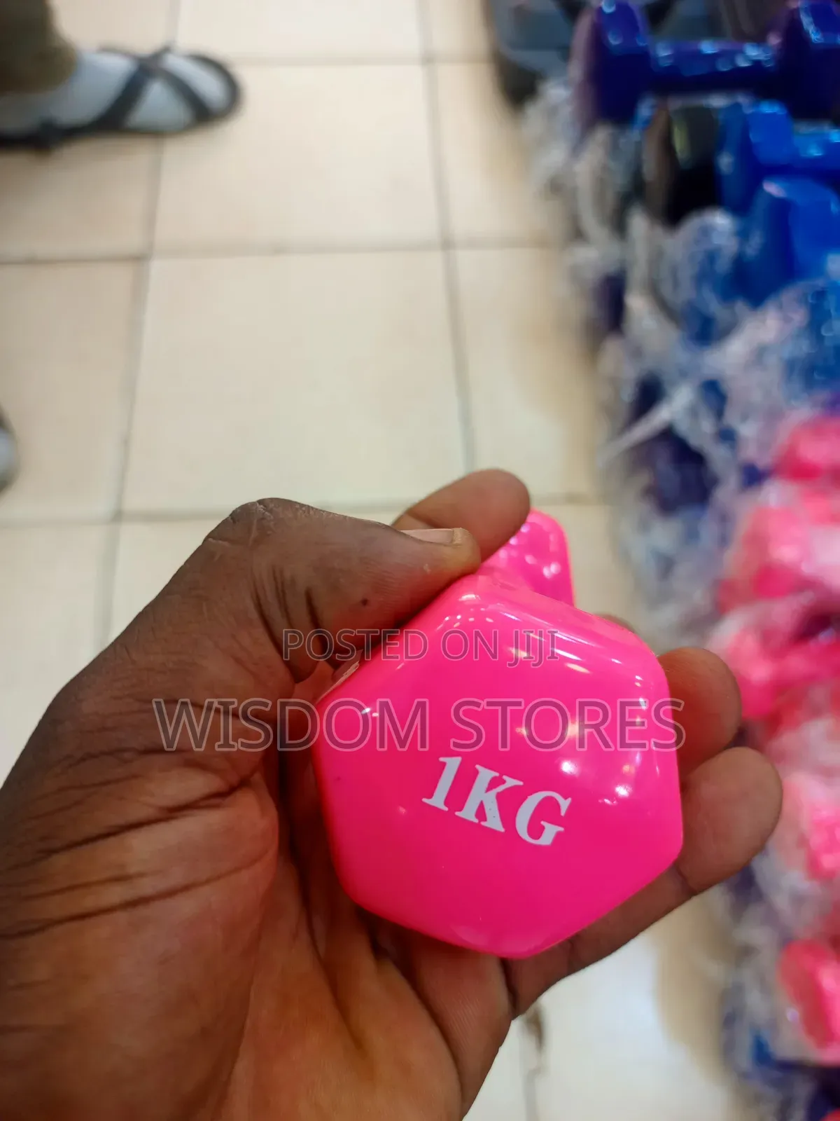 1 Kg Vinyl Dumbbell.