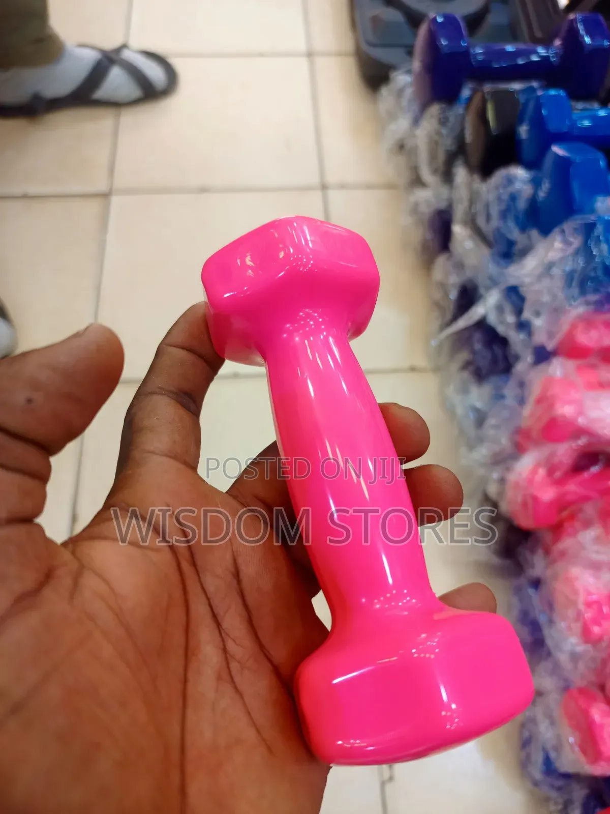 1 Kg Vinyl Dumbbell.