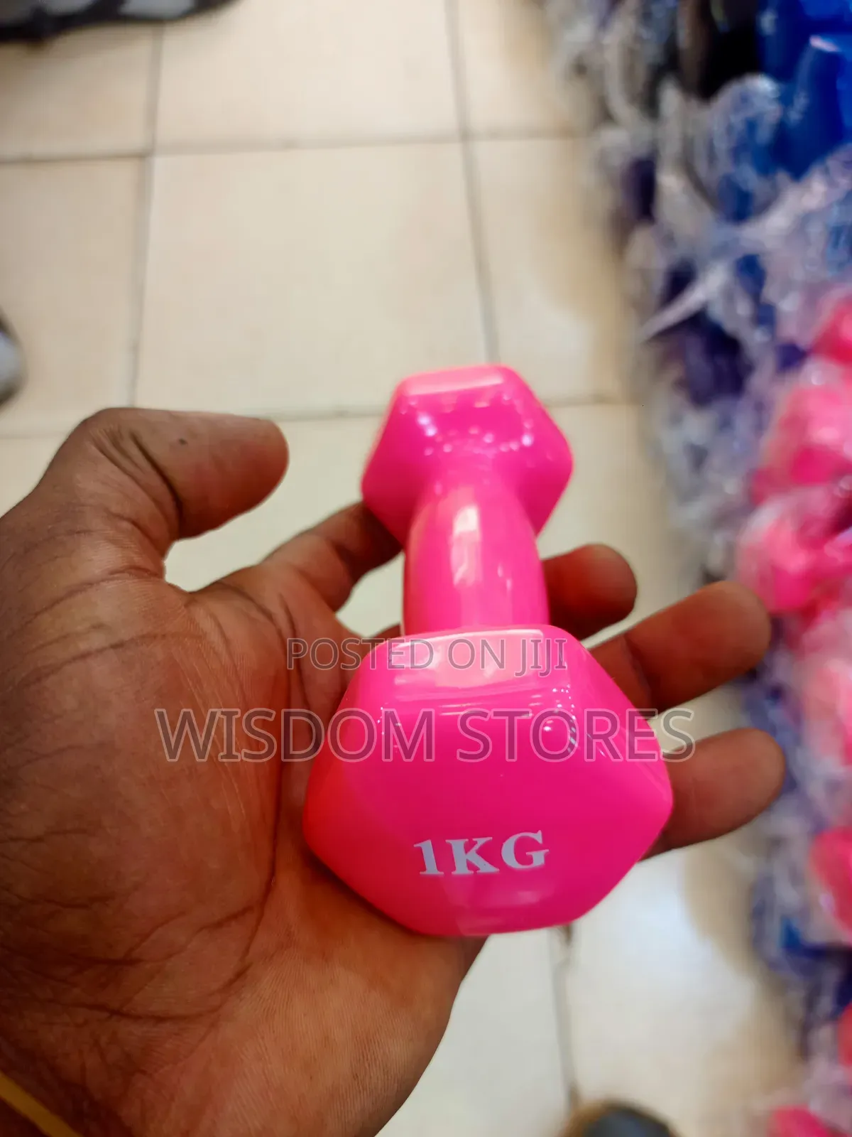1 Kg Vinyl Dumbbell.