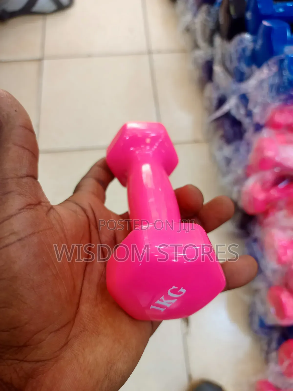 1 Kg Vinyl Dumbbell.