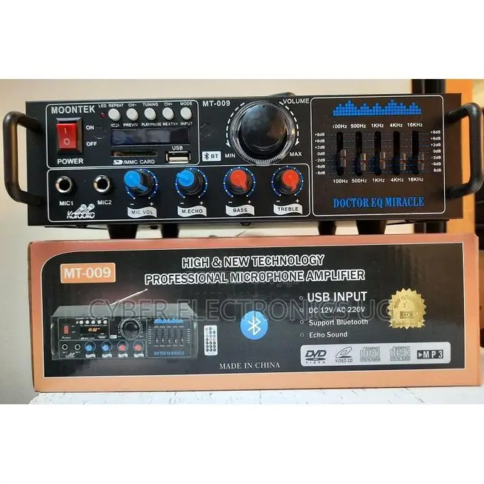 Bluetooth Stereo Amp Dual Microphone Amplifier 2 Channel Hifi Audio